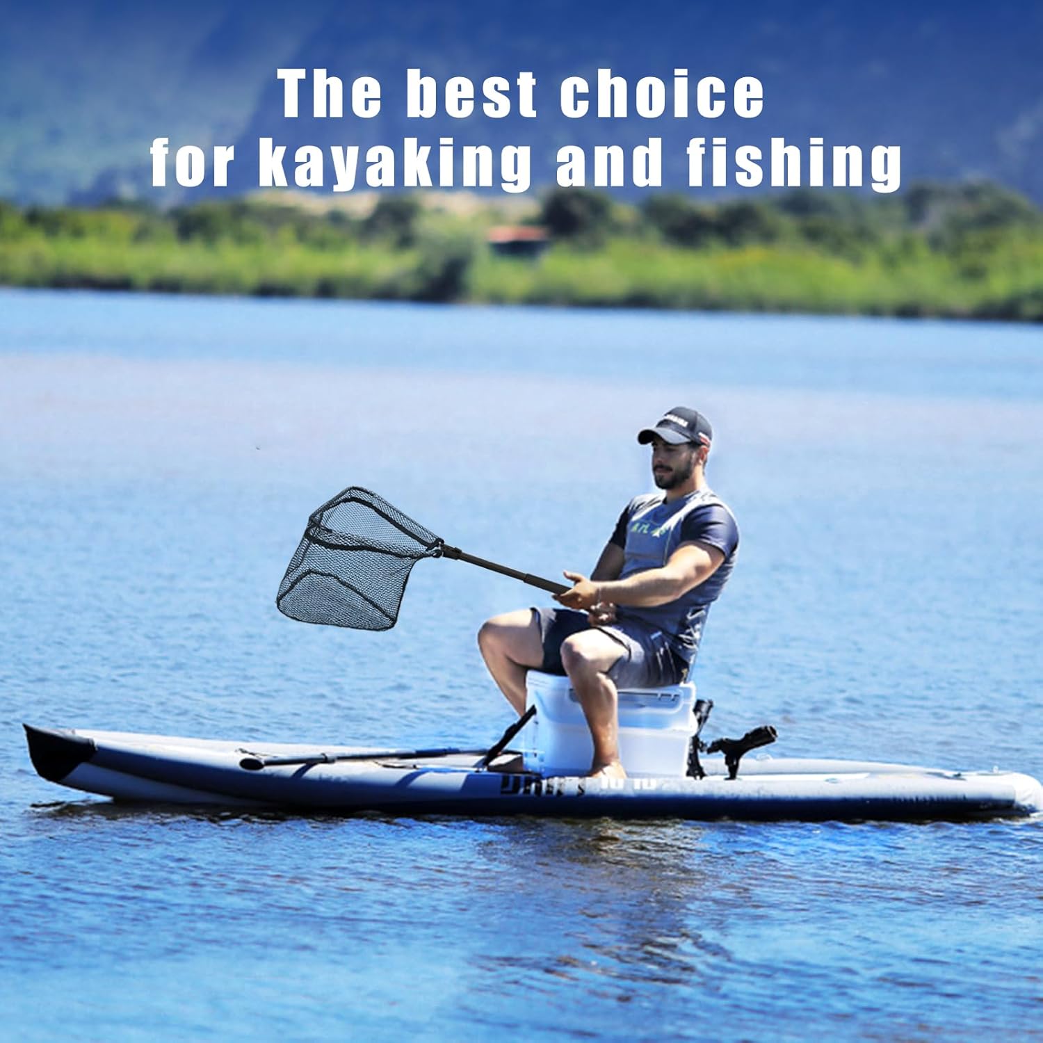 Fishing Net with Handle, Rubber Coated Landing Net with Foldable Aluminum Frame, Minnow Net, Small Fishing Net, Easy Transportation Storage for Kayak, Fly, Catfish, Bass, Trout Fishing - Image 7